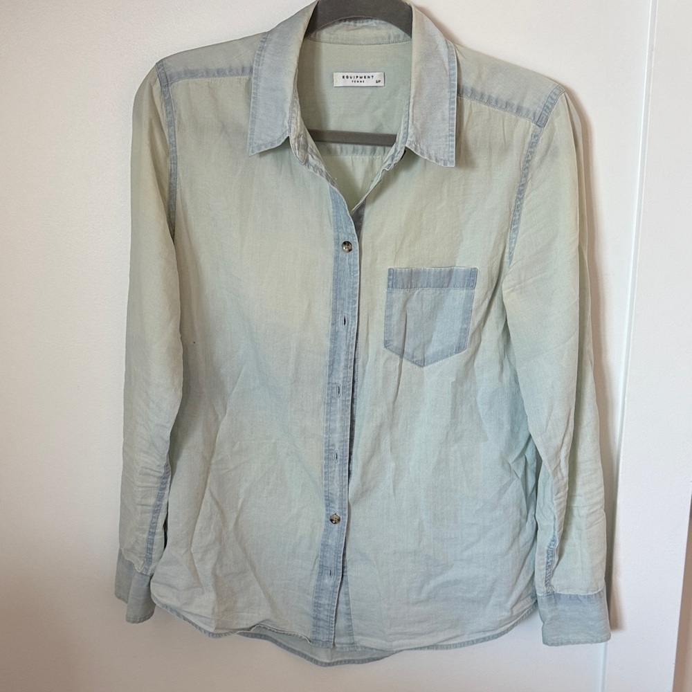 Equipment Light Blue Chambray Button-Up Shirt
